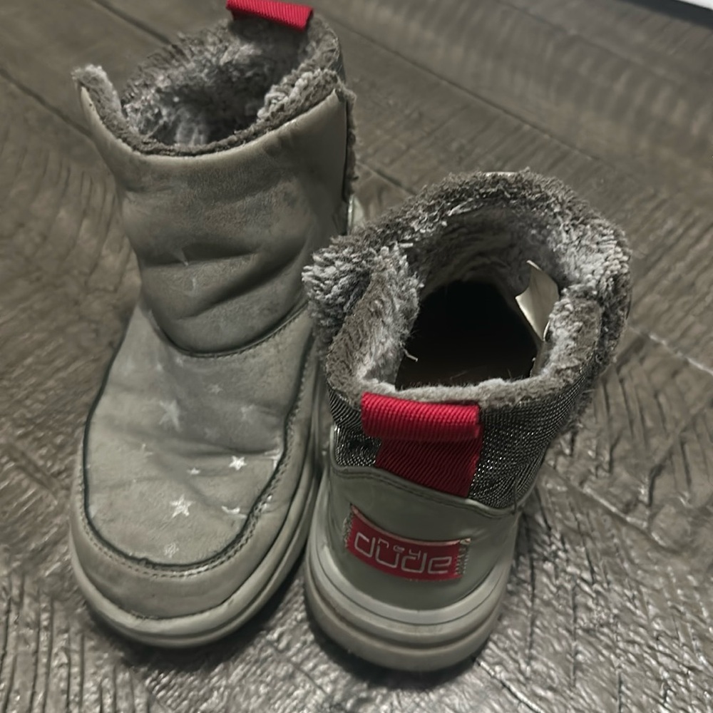 Hey Dude Kids Unisex Girls Boys Size 10 Boots Gray Stars